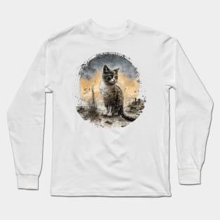 Discover the Best Cat Art: Unique Cat Illustrations for Cat Lovers Long Sleeve T-Shirt